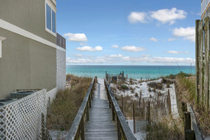 Beach Access View from Lot 4 Chivas 30-A Gulf View Half-Acre Lot for Sale Santa Rosa Beach Florida