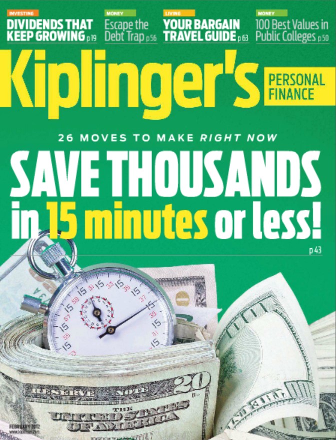 Featured in Kiplinger's Personal Finance magazine